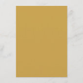 Elegantes Script Wedding Menu - Gold Menükarte (Rückseite)