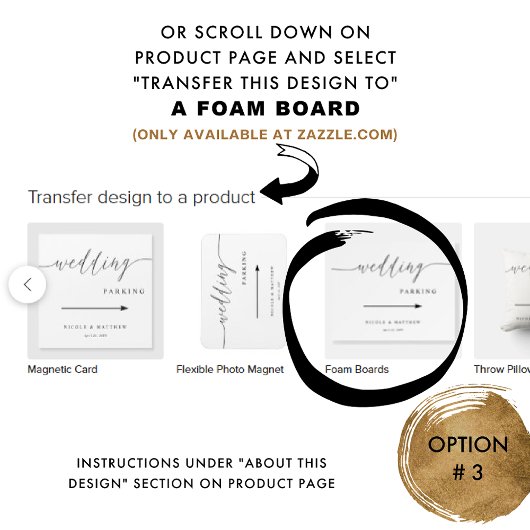 Elegantes Script Wedding Parking Sign Poster