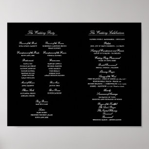 Elegantes Script Wedding Program Inside Download Poster