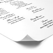 Elegantes Script Wedding Program Inside Download Poster (Ecke)