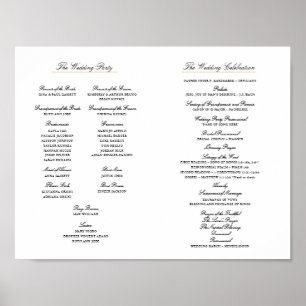 Elegantes Script Wedding Program Inside Download Poster
