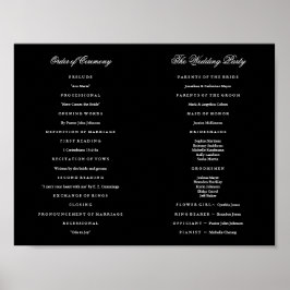 Elegantes Script Wedding Program Inside Download Poster