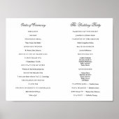 Elegantes Script Wedding Program Inside Download Poster (Vorne)