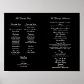 Elegantes Script Wedding Program Inside Download Poster (Vorne)