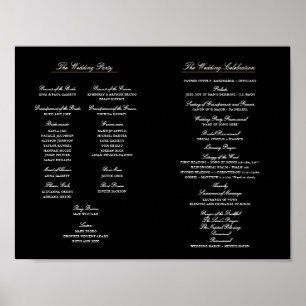 Elegantes Script Wedding Program Inside Download Poster