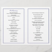 Elegantes Script Wedding Program - Navy (Rückseite)