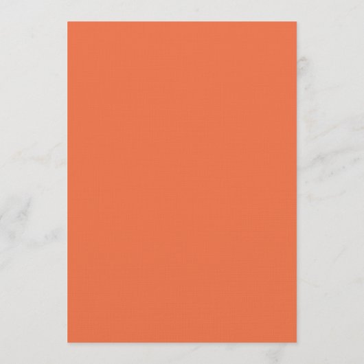 Elegantes Script Wedding Program - Orange Programm (Rückseite)
