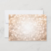 Elegantes Script Wedding Rose Gold Bokeh Lights Save The Date (Rückseite)