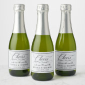 Elegantes Script Wedding Sparkling Weintoast Schaumweinetikett (Flaschen)
