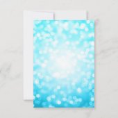 Elegantes Script Wedding Türkise Bokeh Lights Save The Date (Rückseite)