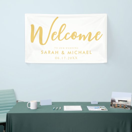 Elegantes Script Wedding Welcome Banner (Messeveranstaltung)