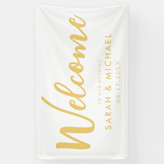 Elegantes Script Wedding Welcome Banner (Vertikal)