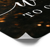 Elegantes Script Wedding Welcome Sign Printed Post Poster (Ecke)