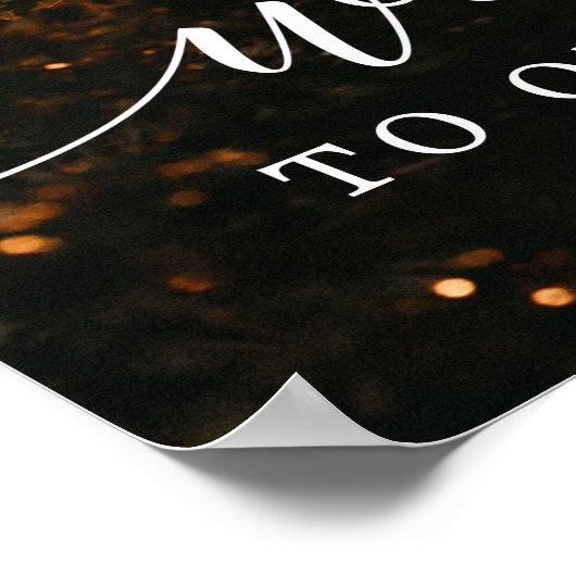 Elegantes Script Wedding Welcome Sign Printed Post Poster (Ecke)