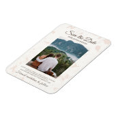 Elegantes Script Wedding Wir werden heiraten Foto Magnet (Linke Seite)