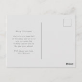 Elegantes Script Weihnachts-Segeln Urlaub Postkarte (Rückseite)