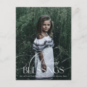 Elegantes Script Weihnachts-Segeln Urlaub Postkarte (Vorderseite)