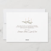 Elegantes Script Weltfrieden Foto Weihnachten (Rückseite)