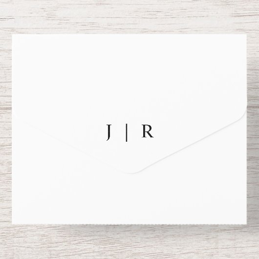 Elegantes Script White Calligraphy Wedding Foil All-in-One-Einladung (Rückseite)