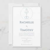 Elegantes Script White Gray Editable Wedding Einladung (Vorderseite)