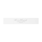 Elegantes Script White Wedding Einladungsbanderole (Flach)