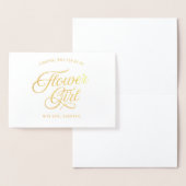 Elegantes Script wird mein Blumenmädchen sein Folienkarte (Anzeige)