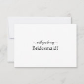Elegantes Script wird meine Bridesmaid-Karte sein Dankeskarte (Vorderseite)