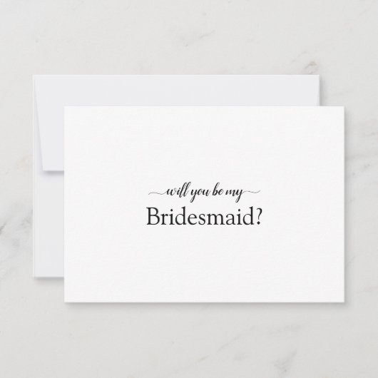 Elegantes Script wird meine Bridesmaid-Karte sein Dankeskarte (Vorderseite)