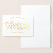 Elegantes Script wird meine Bridesmaid sein Folienkarte (Anzeige)