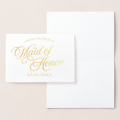 Elegantes Script wird meine Trauzeugin sein Folienkarte (Anzeige)