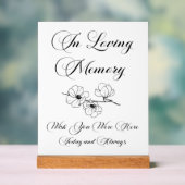 Elegantes Script 'Wish you were here' Memorial Sig Acrylschild (Neutral)