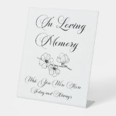 Elegantes Script 'Wish you were here' Memorial Sig Sockelschild (Vorderseite)