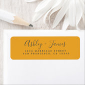 Elegantes Script Yellow Wedding Return Address Lab (Insitu)