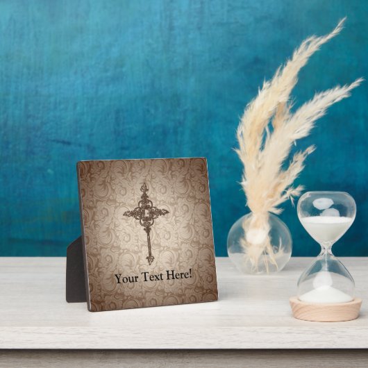 Elegantes Scroll-Christliches Kreuz mit wirbelndem Fotoplatte (InSitu)