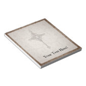 Elegantes Scroll-Christliches Kreuz mit wirbelndem Notizblock (angewinkelt)