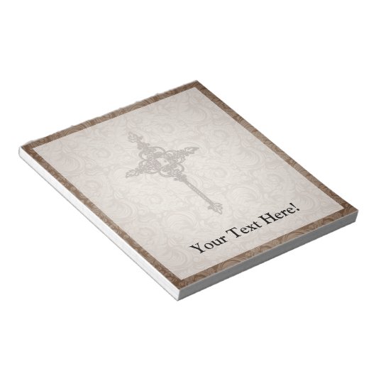 Elegantes Scroll-Christliches Kreuz mit wirbelndem Notizblock (angewinkelt)