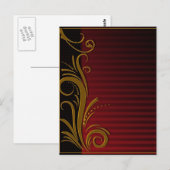 Elegantes Scroll-Design Postkarte (Vorne/Hinten)