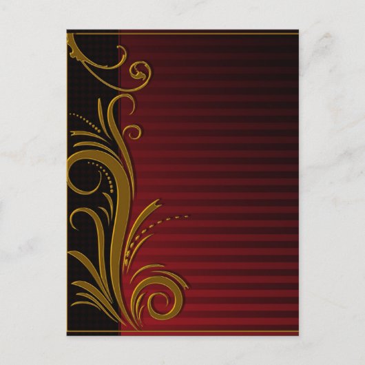 Elegantes Scroll-Design Postkarte (Vorderseite)