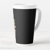 Elegantes Scroll Monogramm mit Floral Twig Milchtasse (Rechte Ecke)