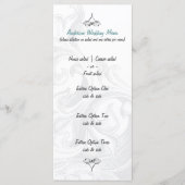 Elegantes Scroll Wedding Menus Menükarte (Vorderseite)