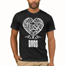Elegantes Scrolled Herz für Bass Liebhaber