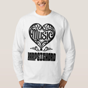 Elegantes Scrolled Herz für Cembalisten T-Shirt