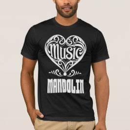 Elegantes Scrolled Herz für Mandolin Liebhaber T-Shirt