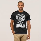 Elegantes Scrolled Herz für Mandolin Liebhaber T-Shirt (Vorne ganz)