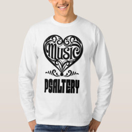 Elegantes Scrolled Herz für Psaltery Liebhaber T-Shirt