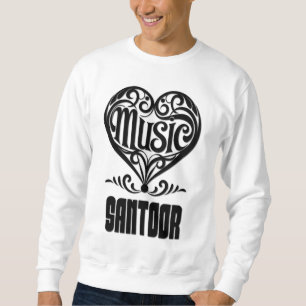 Elegantes Scrolled Herz für Santoor Liebhaber Sweatshirt
