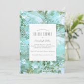 Elegantes Sea Glass Crystal Brautparty Einladung (Stehend Vorderseite)