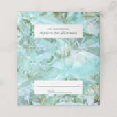 Elegantes Sea Glass Crystal Gemstone Hochzeit Platzkarte (Außenseite Aufgefaltet)