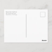 Elegantes Sea Glass Crystal Save the Date Postkarte (Rückseite)