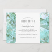 Elegantes Sea Glass Kristall Gemstone Brautparty Einladung (Vorderseite)